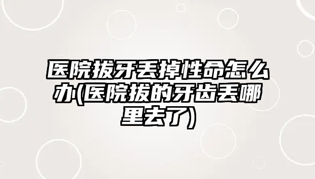 醫(yī)院拔牙丟掉性命怎么辦(醫(yī)院拔的牙齒丟哪里去了)