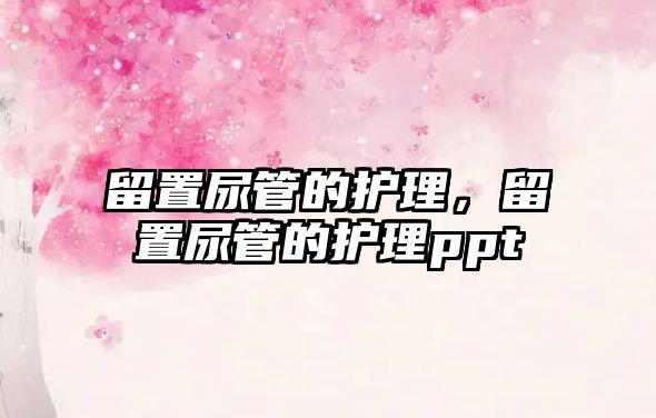 留置尿管的護理，留置尿管的護理ppt