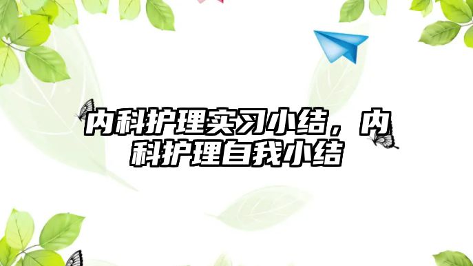 內(nèi)科護(hù)理實(shí)習(xí)小結(jié)，內(nèi)科護(hù)理自我小結(jié)