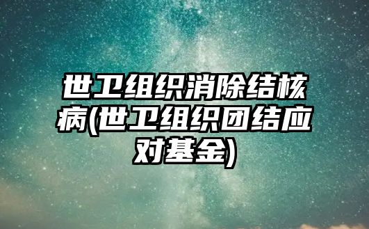 世衛(wèi)組織消除結(jié)核病(世衛(wèi)組織團(tuán)結(jié)應(yīng)對基金)