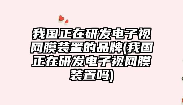 我國正在研發(fā)電子視網(wǎng)膜裝置的品牌(我國正在研發(fā)電子視網(wǎng)膜裝置嗎)