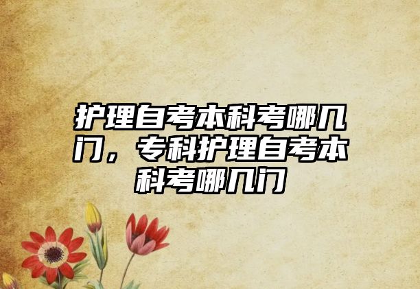 護(hù)理自考本科考哪幾門，?？谱o(hù)理自考本科考哪幾門