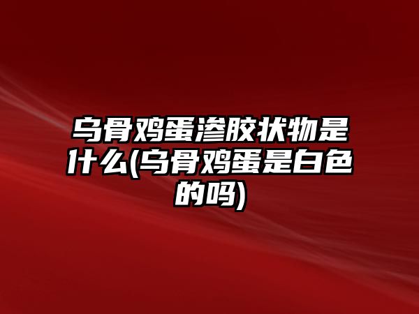 烏骨雞蛋滲膠狀物是什么(烏骨雞蛋是白色的嗎)