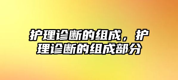 護(hù)理診斷的組成，護(hù)理診斷的組成部分