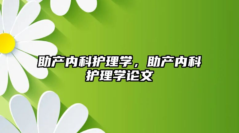 助產(chǎn)內(nèi)科護(hù)理學(xué)，助產(chǎn)內(nèi)科護(hù)理學(xué)論文