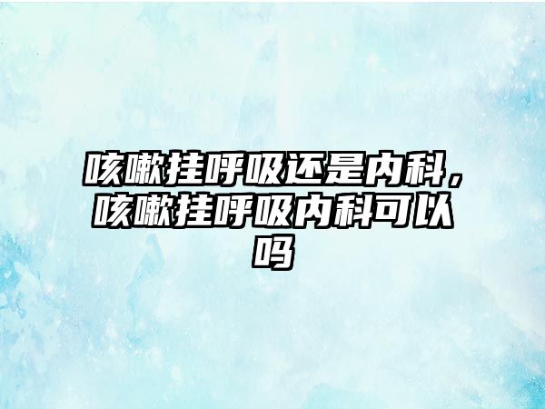 咳嗽掛呼吸還是內(nèi)科，咳嗽掛呼吸內(nèi)科可以嗎