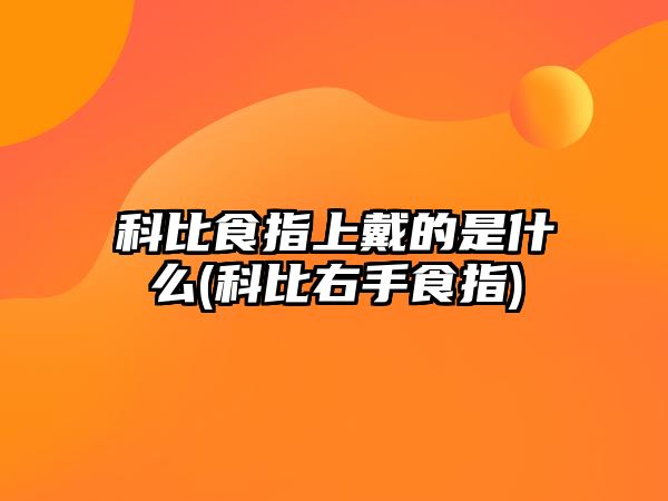 科比食指上戴的是什么(科比右手食指)