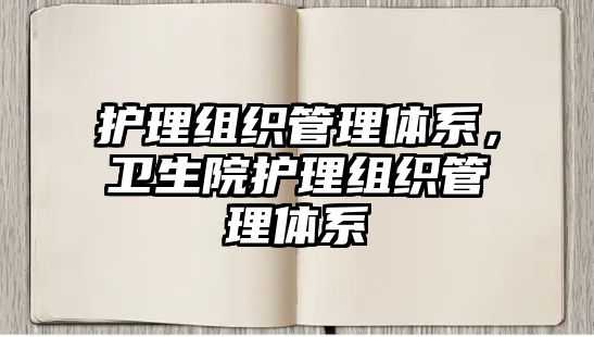 護(hù)理組織管理體系，衛(wèi)生院護(hù)理組織管理體系