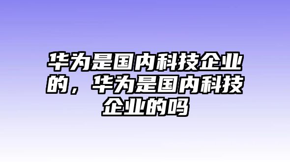 華為是國(guó)內(nèi)科技企業(yè)的，華為是國(guó)內(nèi)科技企業(yè)的嗎