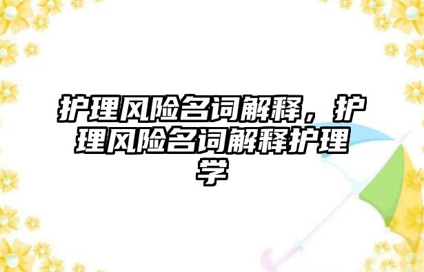 護理風險名詞解釋，護理風險名詞解釋護理學