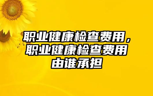 職業(yè)健康檢查費(fèi)用，職業(yè)健康檢查費(fèi)用由誰承擔(dān)